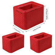 3PCS Vehicle Buckle Insert Slot Lifter Silicone Spacer Block V528-SEAT-BELT-SLOT-3PCS-RED-351107