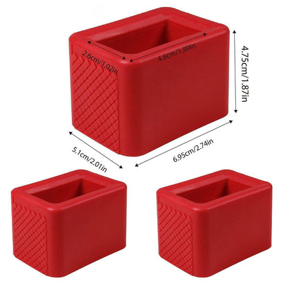 3PCS Vehicle Buckle Insert Slot Lifter Silicone Spacer Block V528-SEAT-BELT-SLOT-3PCS-RED-351107