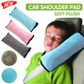 1/2x Soft Plush Car Shoulder Pad and Cushion Pillow for Travel Comfort - Beige V528-SEATBELTPILLOW-BEIGE-859705