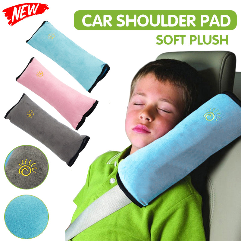 1/2x Soft Plush Car Shoulder Pad and Cushion Pillow for Travel Comfort - Beige V528-SEATBELTPILLOW-BEIGE-859705