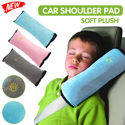 1/2x Soft Plush Car Shoulder Pad and Cushion Pillow for Travel Comfort - Beige V528-SEATBELTPILLOW-BEIGE-859705