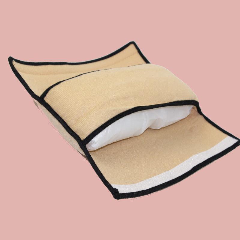 1/2x Soft Plush Car Shoulder Pad and Cushion Pillow for Travel Comfort - Beige V528-SEATBELTPILLOW-BEIGE-859705
