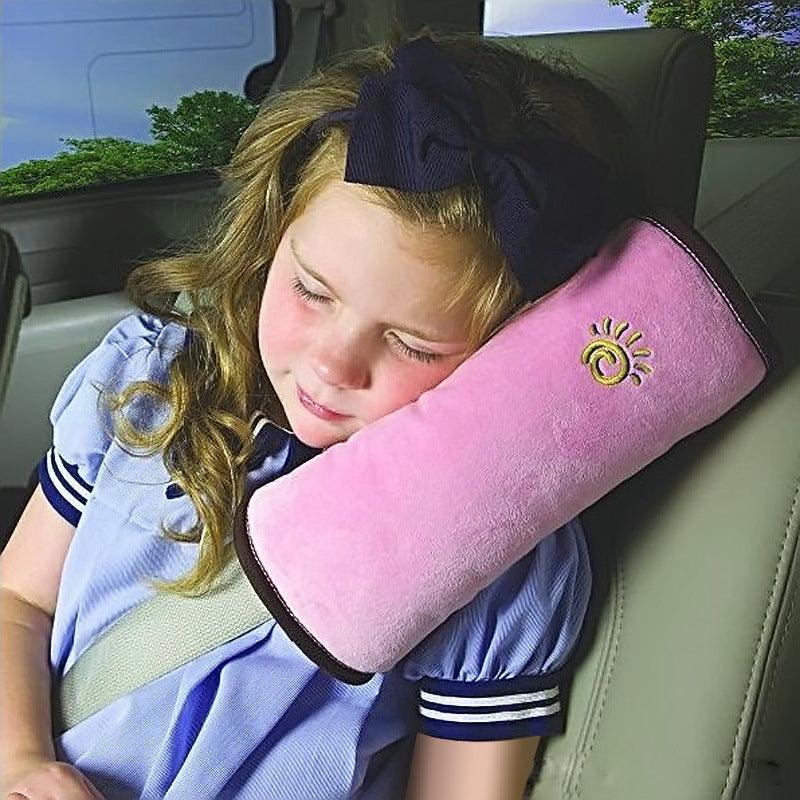 1/2x Soft Plush Car Shoulder Pad and Cushion Pillow for Travel Comfort - Beige V528-SEATBELTPILLOW-BEIGE-859705