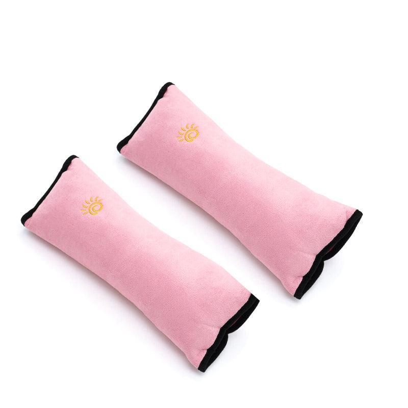 1/2x Soft Plush Car Shoulder Pad and Cushion Pillow for Travel Comfort - Beige V528-SEATBELTPILLOW-BEIGE-859705