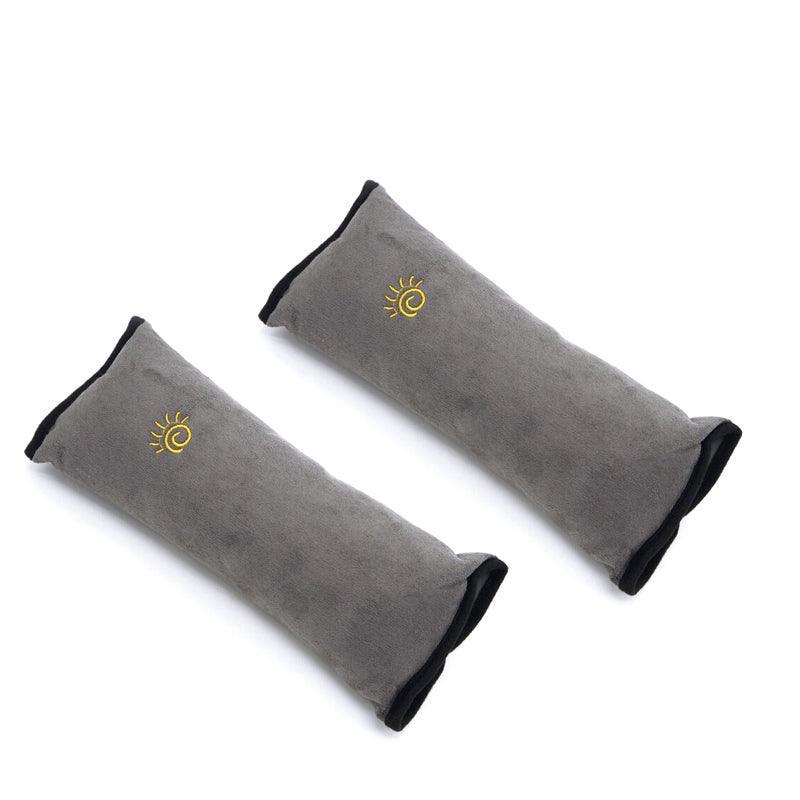 1/2x Soft Plush Car Shoulder Pad and Cushion Pillow for Travel Comfort - Beige V528-SEATBELTPILLOW-BEIGE-859705