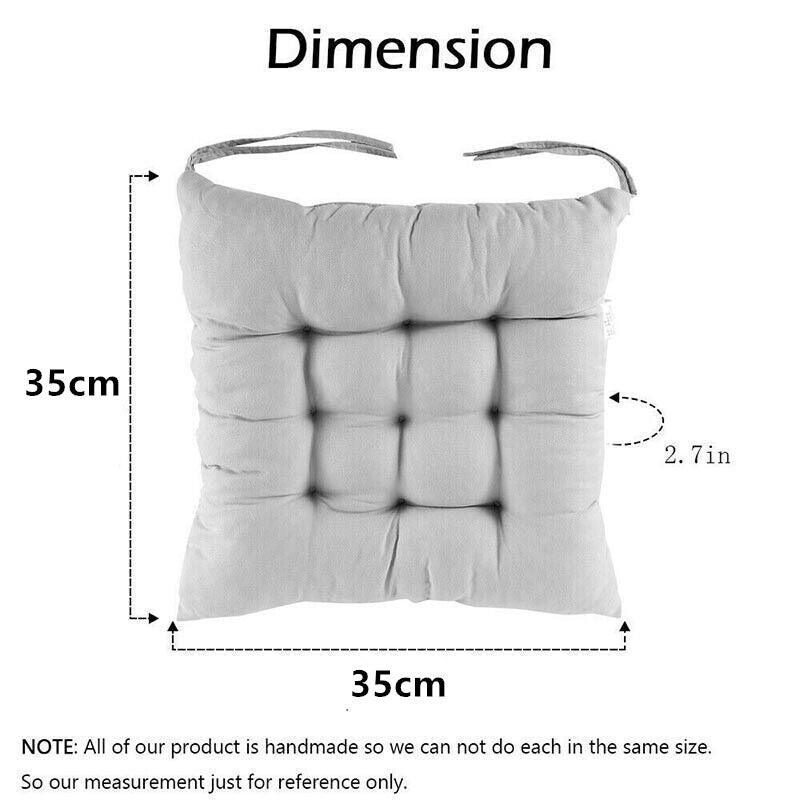 Soft Chair Cushion Pad for Indoor Outdoor Seating Square Seat Cover 35x35cm - Coffee V528-SEATCUSHIONS-COFFEE-632320