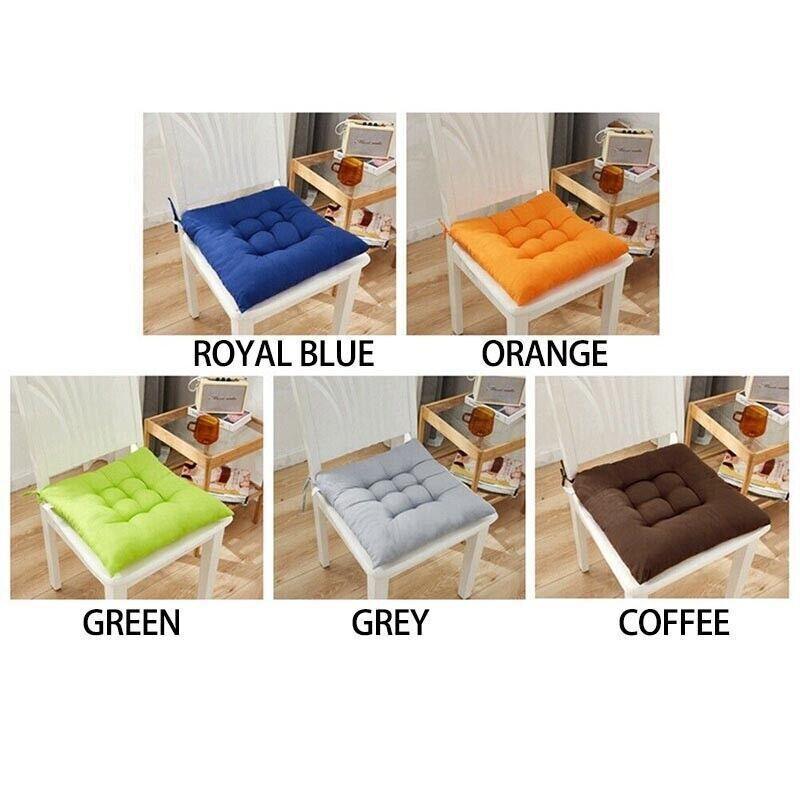 Soft Chair Cushion Pad for Indoor Outdoor Seating Square Seat Cover 35x35cm - Coffee V528-SEATCUSHIONS-COFFEE-632320