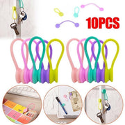 10PCS Cord Clip Organizer Reusable Cable Winder Holder for Desk and Office V528-SECURINGCLIP-10PCS-90535