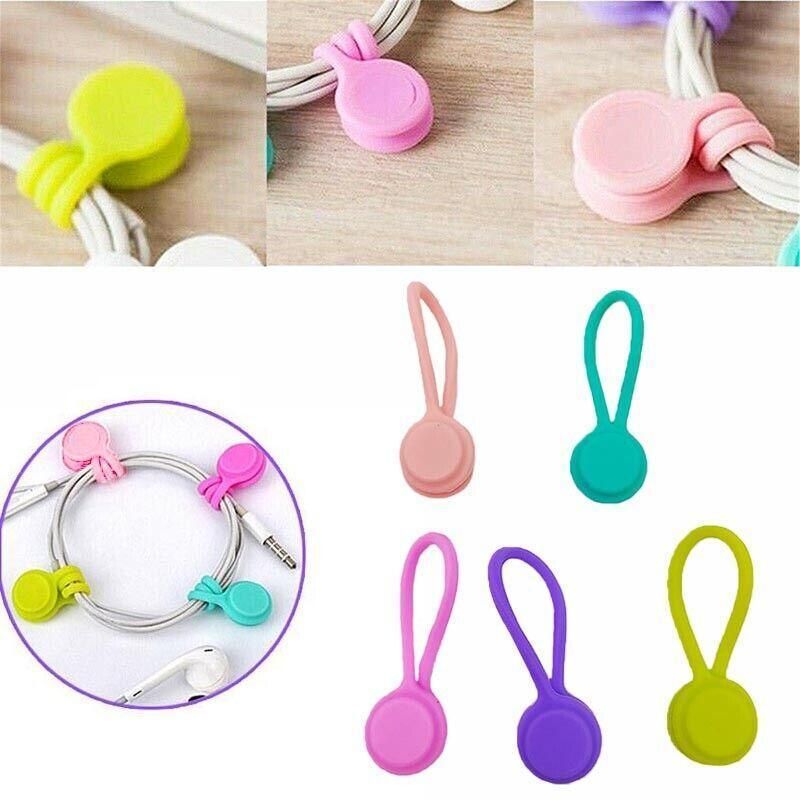 10PCS Cord Clip Organizer Reusable Cable Winder Holder for Desk and Office V528-SECURINGCLIP-10PCS-90535