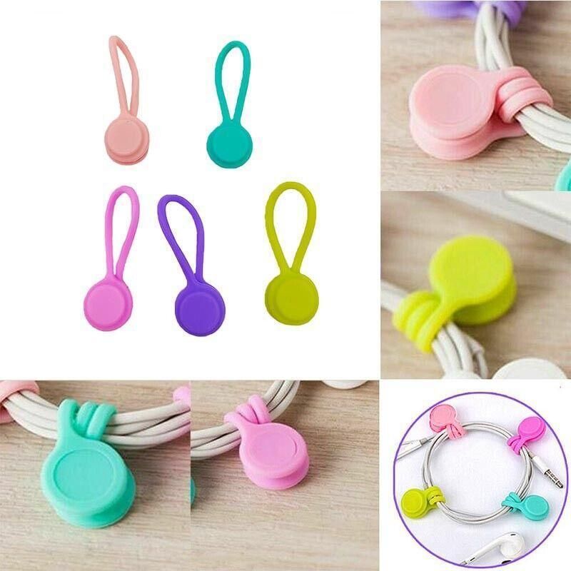 10PCS Cord Clip Organizer Reusable Cable Winder Holder for Desk and Office V528-SECURINGCLIP-10PCS-90535