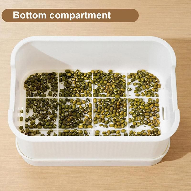 Seedling Tray Sprout Tray Soilless Hydroponic Planting Pot for Indoor Gardening - White V528-SEEDLING-TRAY-WHITE-293611