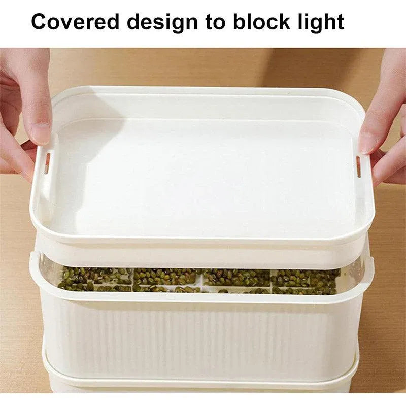 Seedling Tray Sprout Tray Soilless Hydroponic Planting Pot for Indoor Gardening - White V528-SEEDLING-TRAY-WHITE-293611