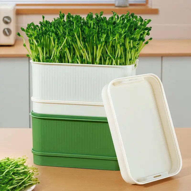 Seedling Tray Sprout Tray Soilless Hydroponic Planting Pot for Indoor Gardening - White V528-SEEDLING-TRAY-WHITE-293611