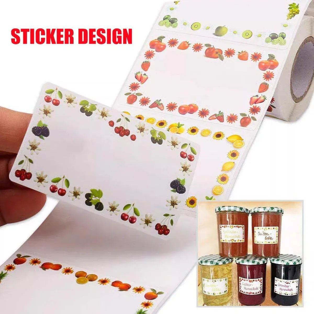 500X Adhesive Freezer Kitchen Food Stickers Label Food Storage Label V528-SELF-ADHESIVE-STICKER-500PCS-323375