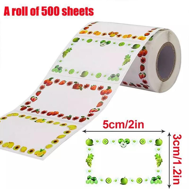 500X Adhesive Freezer Kitchen Food Stickers Label Food Storage Label V528-SELF-ADHESIVE-STICKER-500PCS-323375