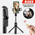 Wireless Bluetooth Selfie Stick Tripod with Remote Control for Phones 6 in 1 - Black V528-SELFIESTICK-BLACK-786424