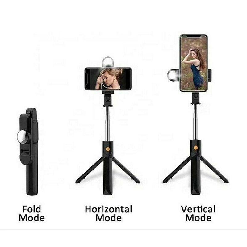 Wireless Bluetooth Selfie Stick Tripod with Remote Control for Phones 6 in 1 - Black V528-SELFIESTICK-BLACK-786424