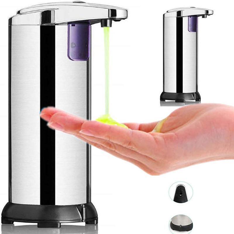 Automatic Soap Liquid Dispenser Handsfree Touchless IR Sensor Hand Wash Steel V528-SENSORHANDWASH-SILVER-534828