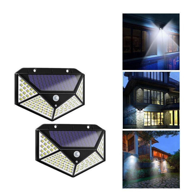 4pcs Solar Powered Outdoor Motion Sensor Security Light 100 LED Waterproof V528-SENSORLIGHT-680926