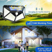 4pcs Solar Powered Outdoor Motion Sensor Security Light 100 LED Waterproof V528-SENSORLIGHT-680926