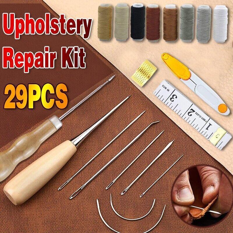 29 Pack Upholstery Repair Kit Leather Craft Tool Kit Leather Hand Sewing Needle V528-SEWINGTOOLS-29PCS-45935