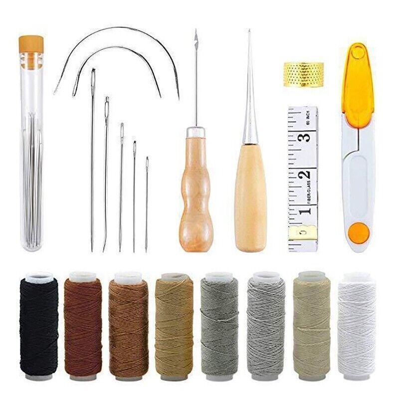 29 Pack Upholstery Repair Kit Leather Craft Tool Kit Leather Hand Sewing Needle V528-SEWINGTOOLS-29PCS-45935