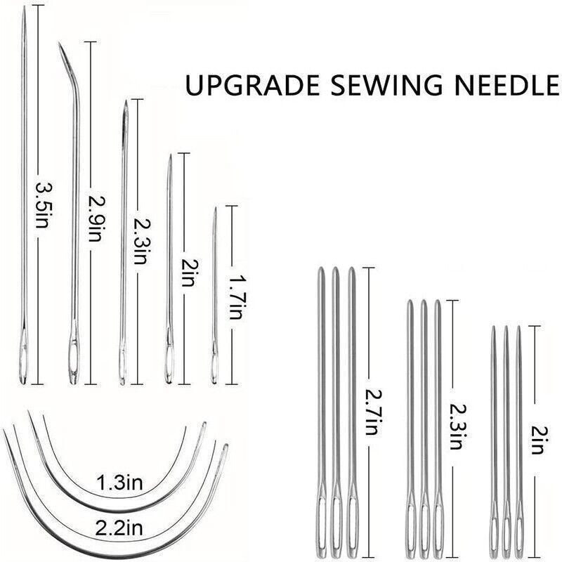 29 Pack Upholstery Repair Kit Leather Craft Tool Kit Leather Hand Sewing Needle V528-SEWINGTOOLS-29PCS-45935