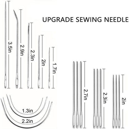 29 Pack Upholstery Repair Kit Leather Craft Tool Kit Leather Hand Sewing Needle V528-SEWINGTOOLS-29PCS-45935