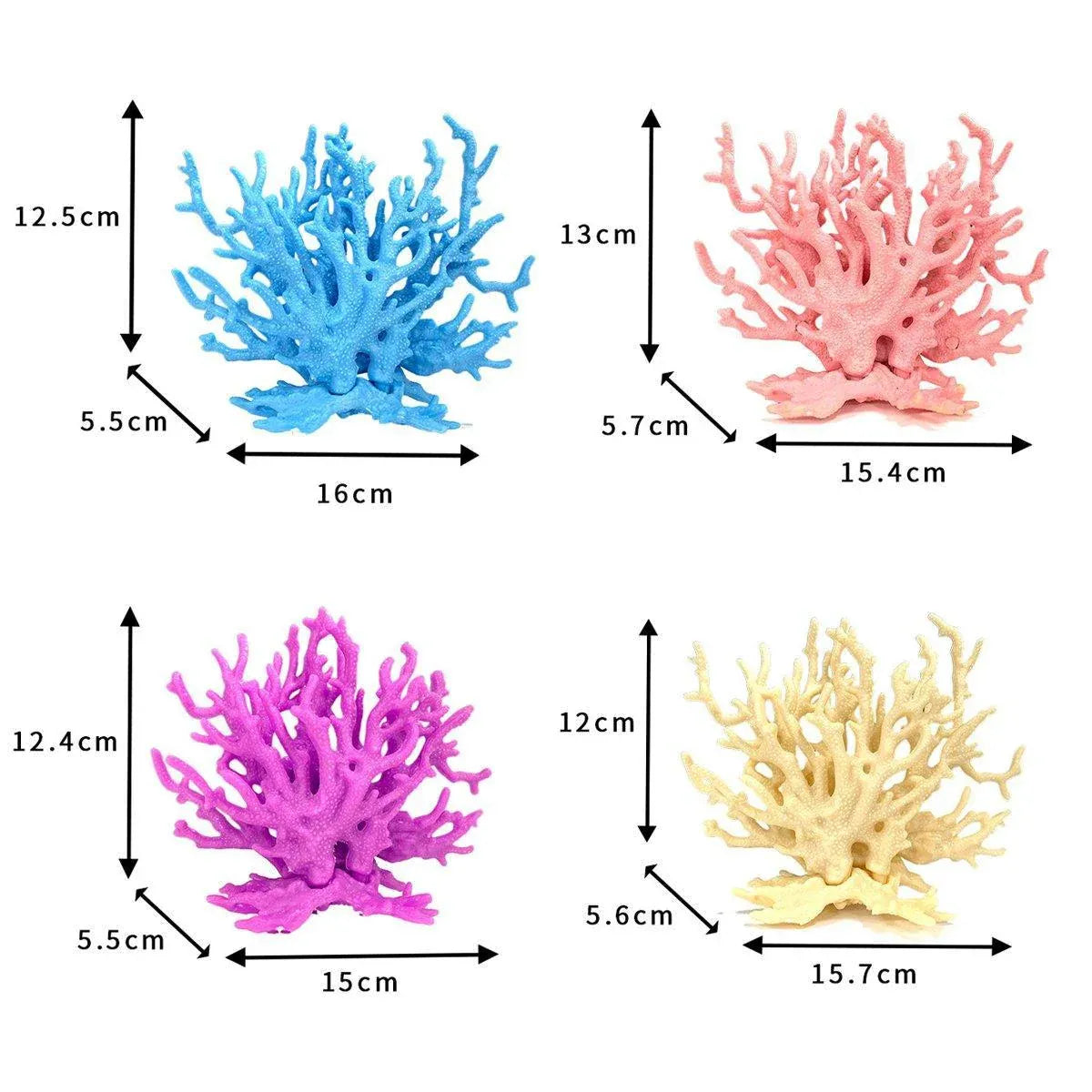 Soft Coral Realistic Water Plants Aquarium Decoration Fish Tank Seawater Set - Beige V528-SH-BEIGE-857820