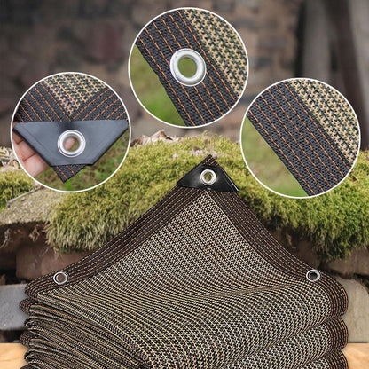 Breathable Sun Shade Sail Canopy Cover Curved Edge Patio Awning Outdoor Brown V528-SHADE-NET-2M-3M-711457