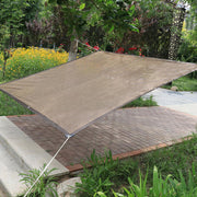 Breathable Sun Shade Sail Canopy Cover Curved Edge Patio Awning Outdoor Brown V528-SHADE-NET-2M-3M-711457