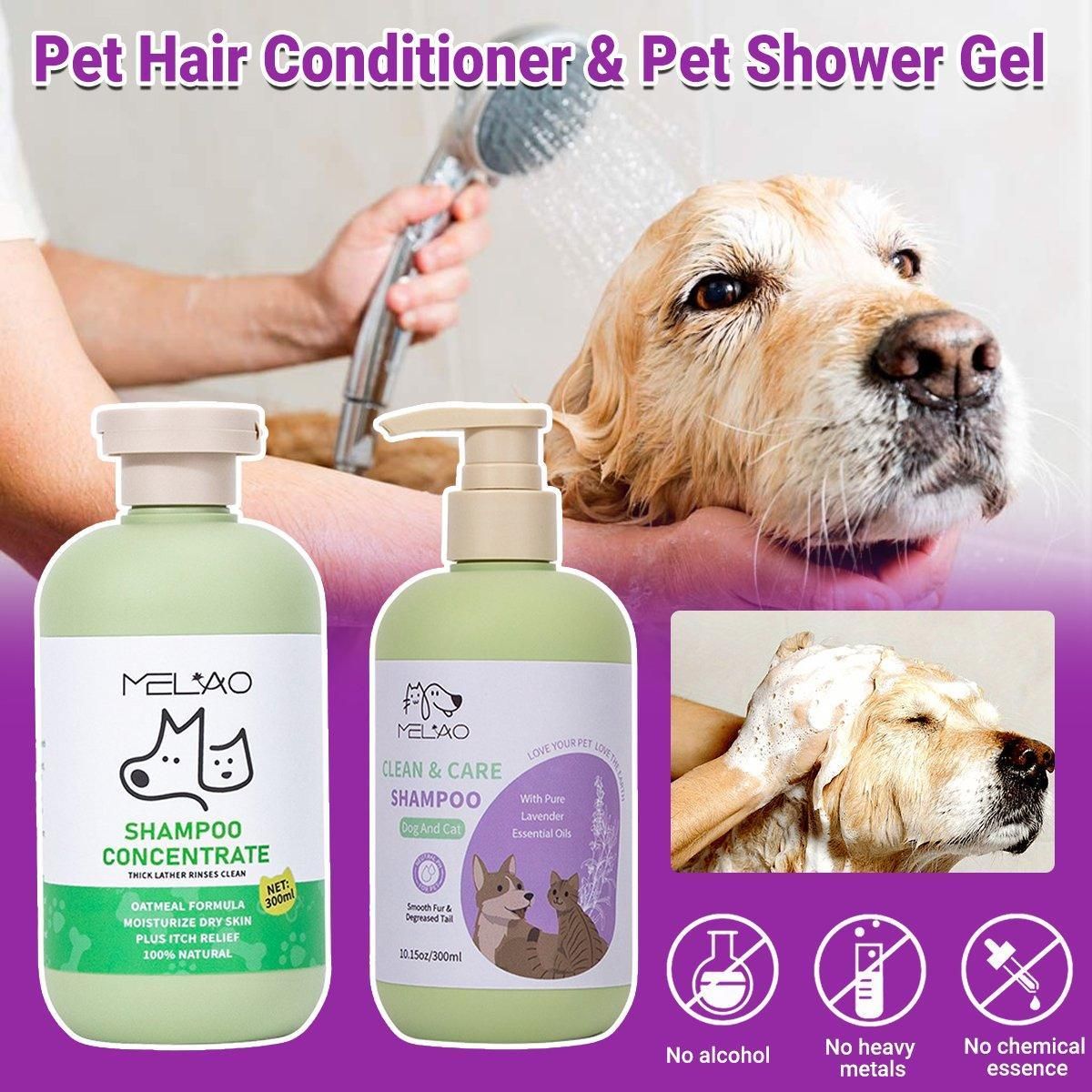Pet Body Soap Bath Lotion Hair Protecting Knotted Cat Dog Shampoo Conditioner - Shampoo-300ml V528-SHAMPOO-300ML-935422