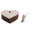 Wooden Christmas Hanging Ornament for Tree DIY Craft Decoration 10pcs - Heart V528-SHAPE-HEART58937