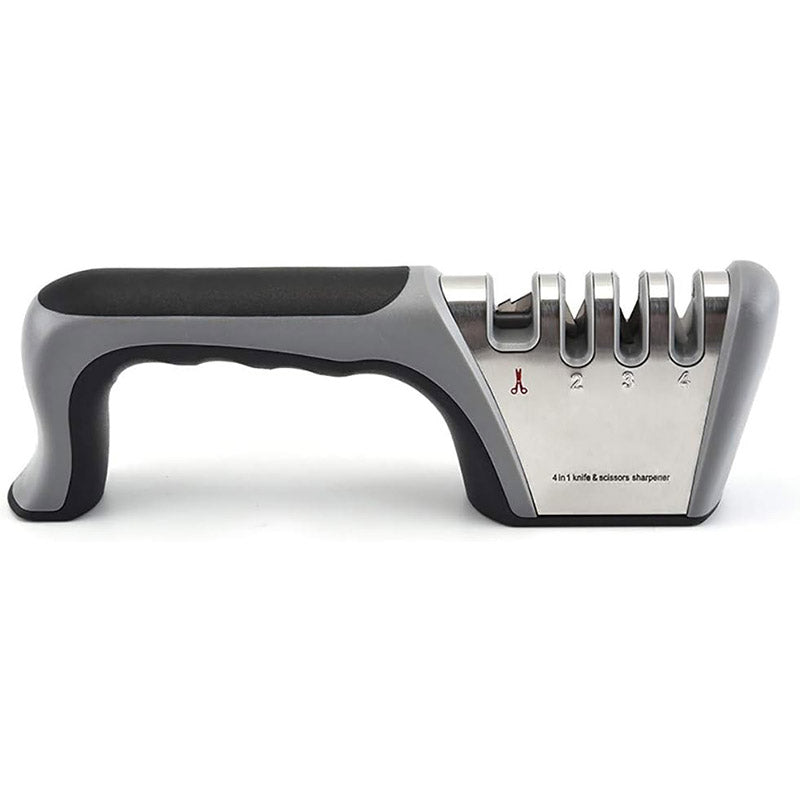 Four Stage Knife Sharpener Multifunction Kitchen Blade Sharpening Tool Quick Use - Black V528-SHARPENER-ASH-BLACK-571719