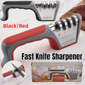 Four Stage Knife Sharpener Multifunction Kitchen Blade Sharpening Tool Quick Use - Red V528-SHARPENER-GRAYISH-RED-893304