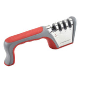 Four Stage Knife Sharpener Multifunction Kitchen Blade Sharpening Tool Quick Use - Red V528-SHARPENER-GRAYISH-RED-893304
