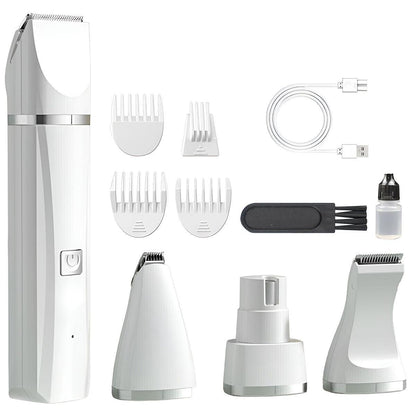 Rechargeable Pet Hair Clippers Professional Grooming Kit for Cats and Dogs V528-SHAVER-WHITE-112646