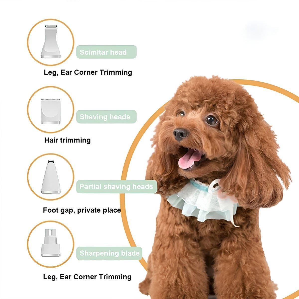 Rechargeable Pet Hair Clippers Professional Grooming Kit for Cats and Dogs V528-SHAVER-WHITE-112646