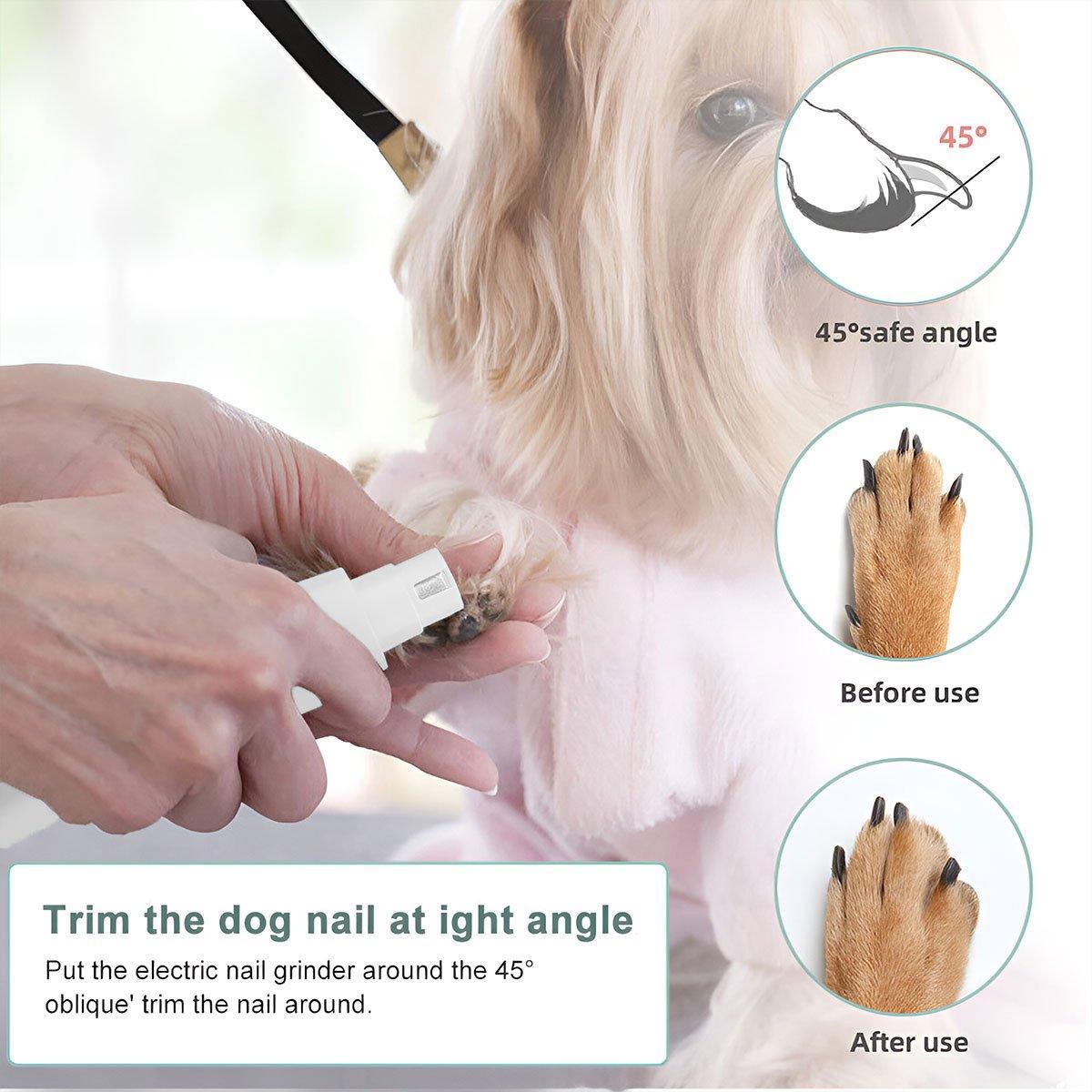 Rechargeable Pet Hair Clippers Professional Grooming Kit for Cats and Dogs V528-SHAVER-WHITE-112646