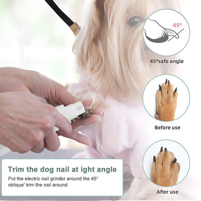 Rechargeable Pet Hair Clippers Professional Grooming Kit for Cats and Dogs V528-SHAVER-WHITE-112646