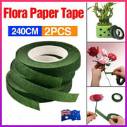 2PCS Green Floral Tape for DIY Craft Flower Wrapping and Bouquet Stems 240cm V528-SHELFSPONGE-2PCS-174464