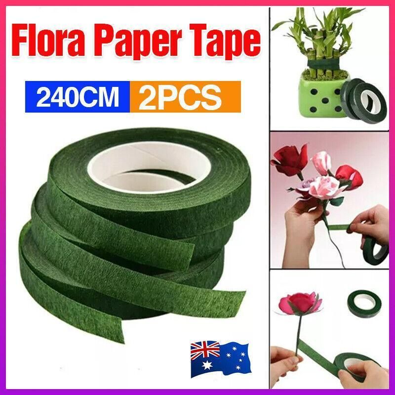 2PCS Green Floral Tape for DIY Craft Flower Wrapping and Bouquet Stems 240cm V528-SHELFSPONGE-2PCS-174464