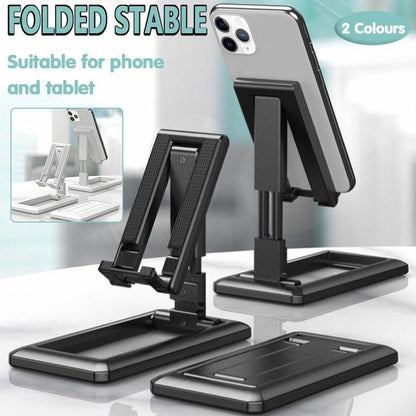 Foldable Adjustable Universal Desk Stand Holder For Mobile Phone Tablet Mount Au V528-SHENSUOZHIJIA-BLACK-553512