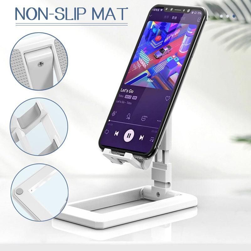 Foldable Adjustable Universal Desk Stand Holder For Mobile Phone Tablet Mount Au V528-SHENSUOZHIJIA-WHITE-502145