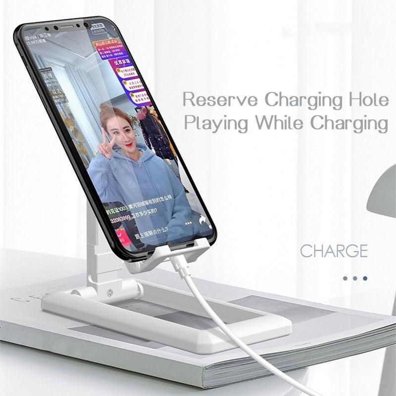 Foldable Adjustable Universal Desk Stand Holder For Mobile Phone Tablet Mount Au V528-SHENSUOZHIJIA-WHITE-502145