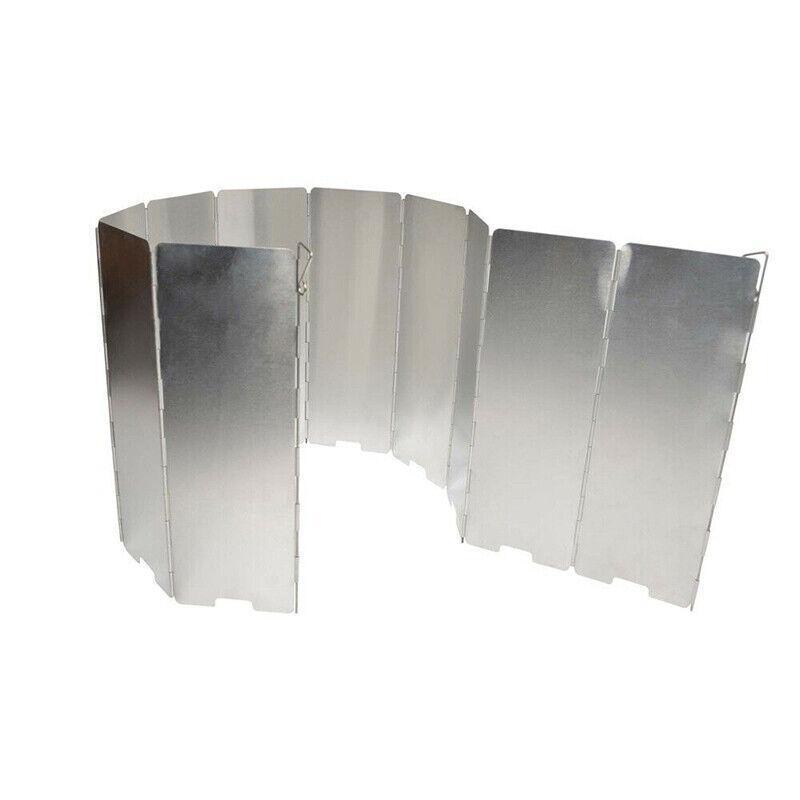 10 Plates Foldable Aluminum Camping Cooker Wind Shield for BBQ Stove V528-SHIELDSCREENS-744979