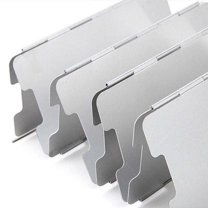 10 Plates Foldable Aluminum Camping Cooker Wind Shield for BBQ Stove V528-SHIELDSCREENS-744979