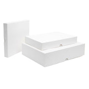 Premium Shirt Packaging Boxes 350g White Cardboard 2Sizes Easy Storage Flat Pack - 25pcs-11*8.5*1.5inch V528-SHIRT-BOX-25PCS-11-85-15-172270