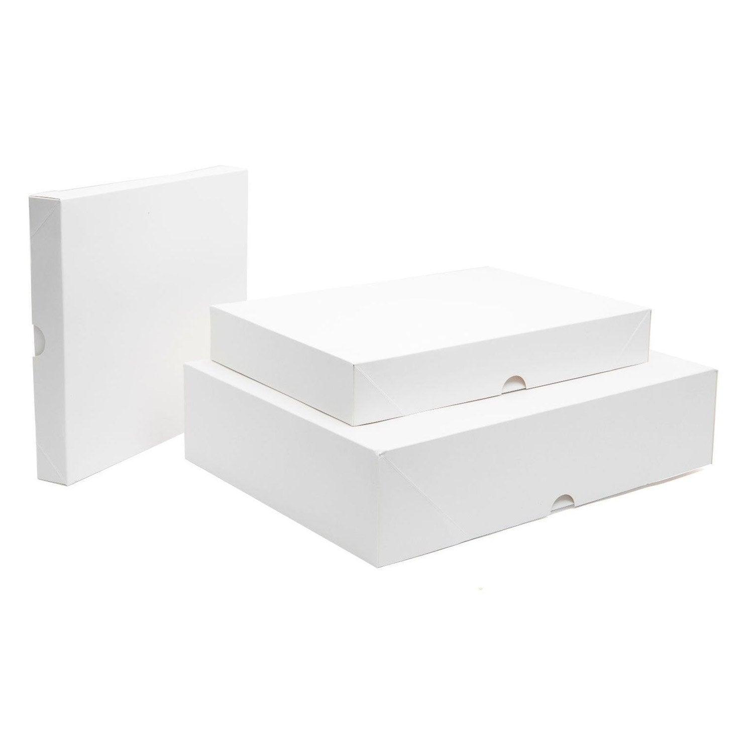 Premium Shirt Packaging Boxes 350g White Cardboard 2Sizes Easy Storage Flat Pack - 25pcs-11*8.5*1.5inch V528-SHIRT-BOX-25PCS-11-85-15-172270