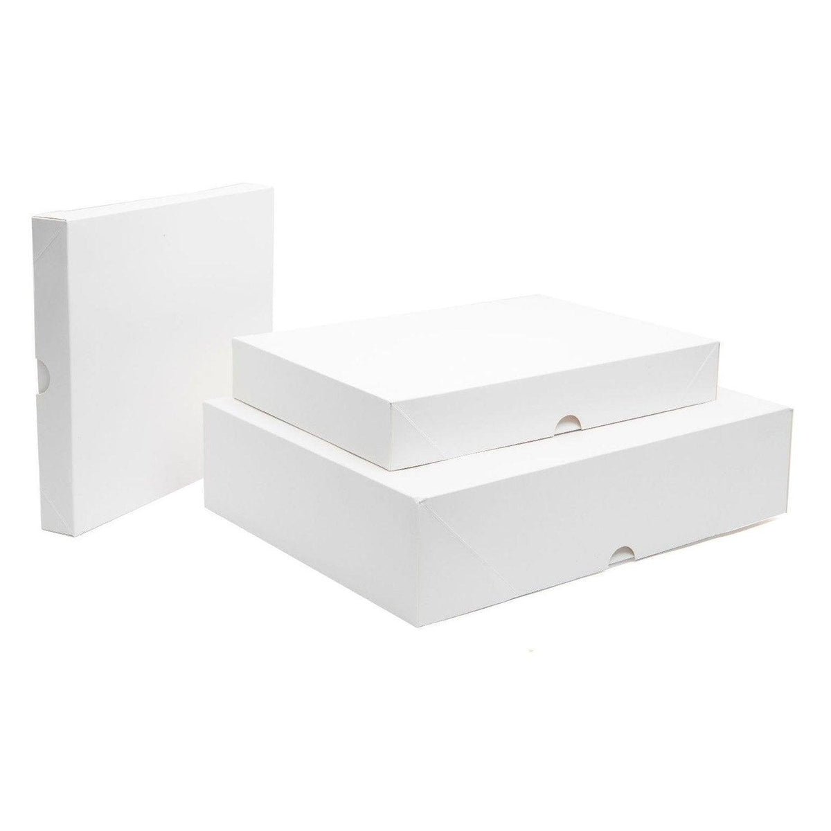 Premium Shirt Packaging Boxes 350g White Cardboard 2Sizes Easy Storage Flat Pack - 25pcs-11*8.5*1.5inch V528-SHIRT-BOX-25PCS-11-85-15-172270